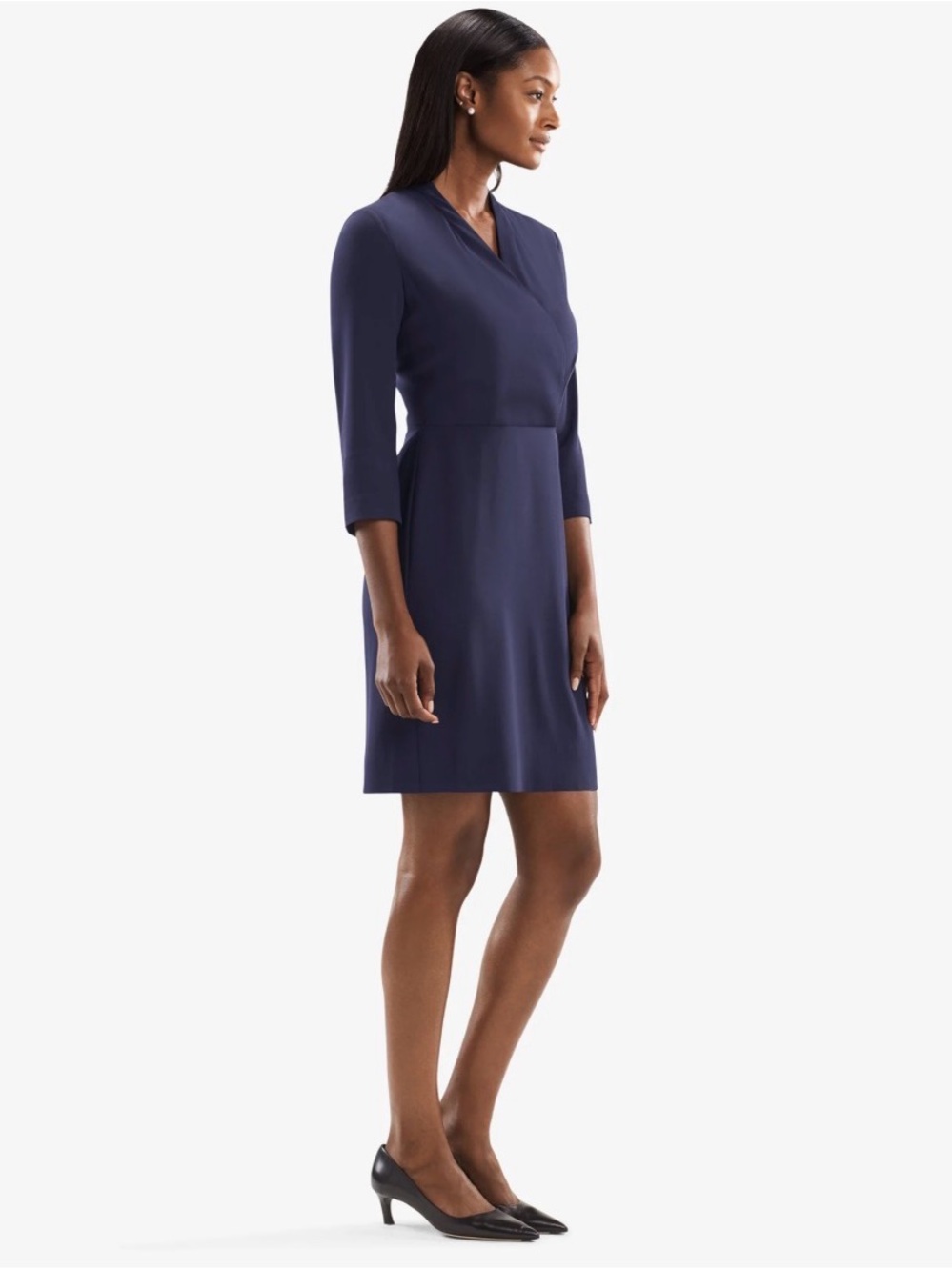 M.M. Lafleur Navy Blue The Niko Dress Size 8